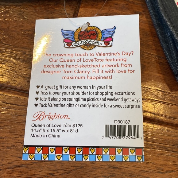 Brighton Queen of Love Canvas Tote. NWT - Picture 7 of 7